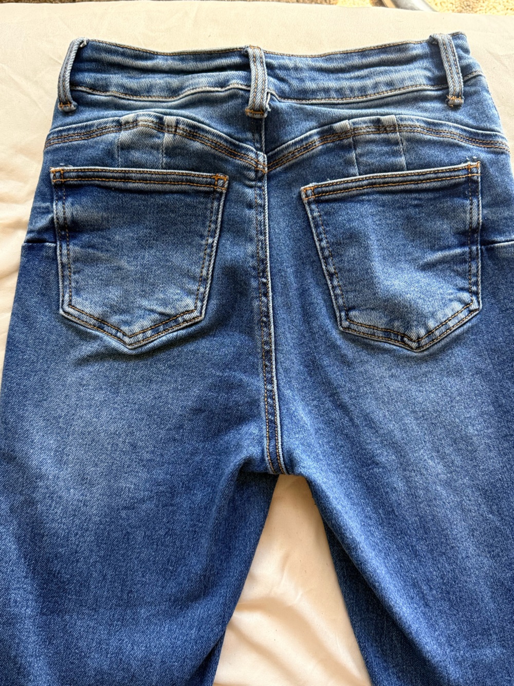 “Butt I Love You” Women’s Mid-Blue Cropped Jeans